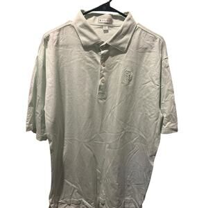 Peter Millar Men’s Striped Polo Shirt – Blue & White – Size Small